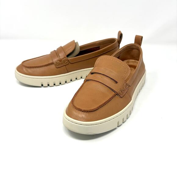 Vionic Uptown Women's Loafers Camel Leather Sz 6 Wide Excellent Condition w Box - Picture 2 of 13